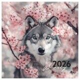 Календарь настенный перекидной BG "Лесные обитатели" на скрепке 290*290 мм 2026г.